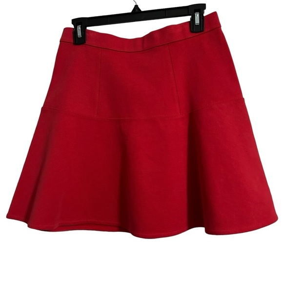 Madewell Red A-Line Wavelength Flare Skater cotton blend Skirt Size 4 - Picture 2 of 6